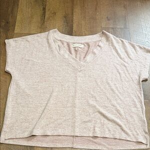 Lucky Brand Light Pink V-Neck Crop Top